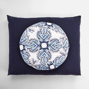 MEDITATION CUSHION SET- ZAFU & ZABUTON MADE BY SATYA-BLUE/WHITE/BEIGE